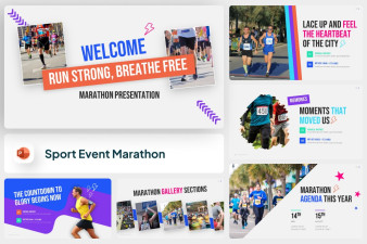 Sport Event Marathon PowerPoint Template